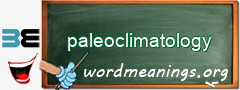 WordMeaning blackboard for paleoclimatology